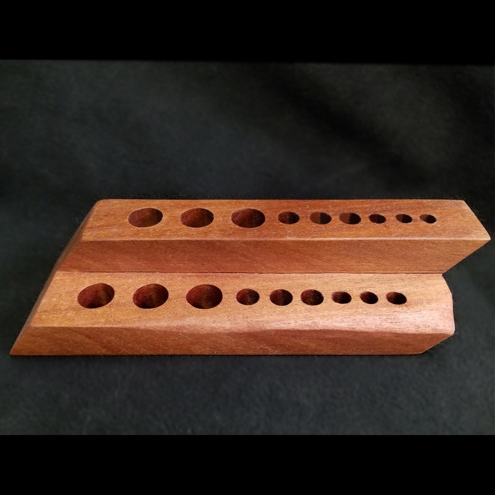 Solid wood makeup Brush Holder